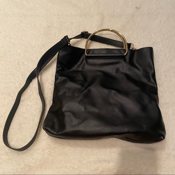Forever 21 Handbags - Black Crossbody Purse with Gold Handles!